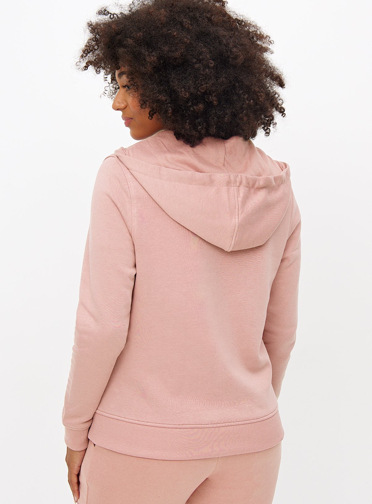 Pink Zip-Through Coord Hoodie L - Image 4 thumbnail